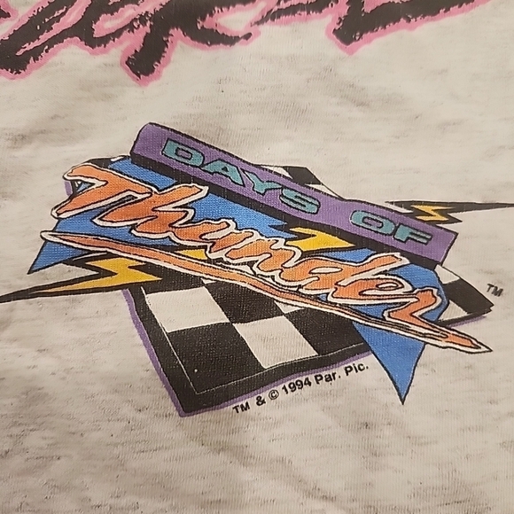 6 Flags Great America Thrillseeker Vtg 1990s Theme Park T-shirt Sz L Gray - Picture 9 of 12